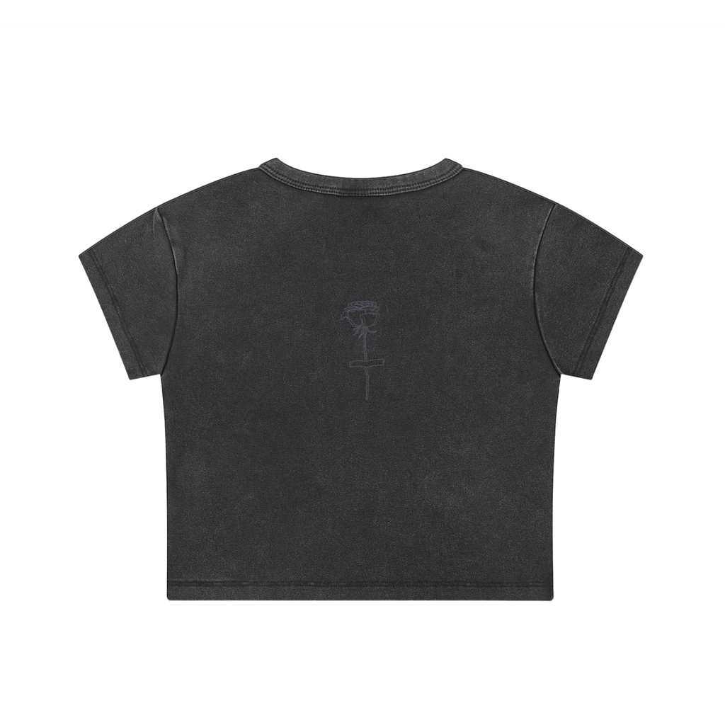 TigurrKat Snow Washed Crop Top